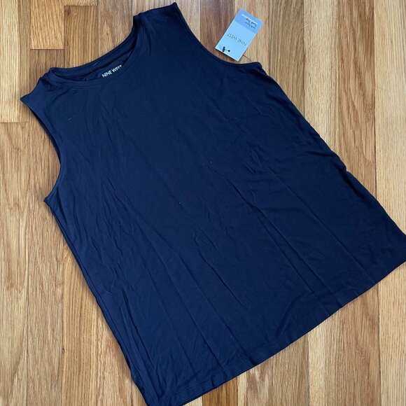 Nine West Tops - NWT Nine West Soft Spun Tank Top, Womens Size S Black